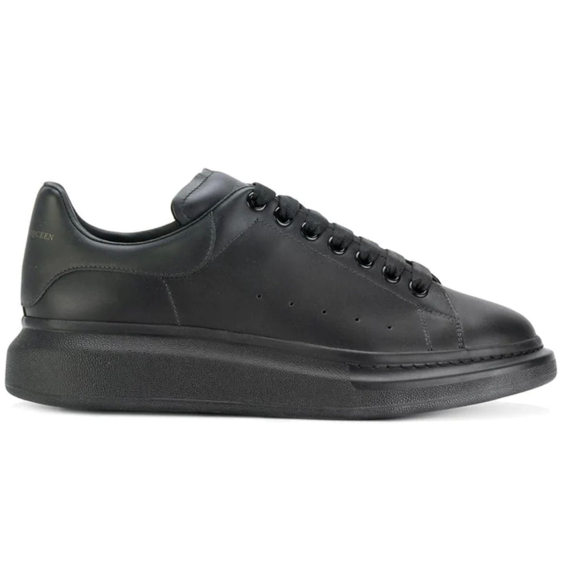 ALEXANDER MCQUEEN Black Leather And Black Sole